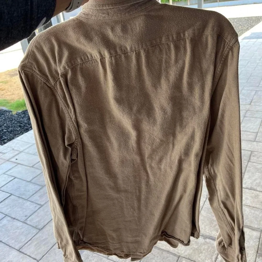 Banana Republic Tan Workwear Button Up Shirt XL